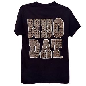 GILDAN Black NOLA WHO DAT T-Shirt Size S